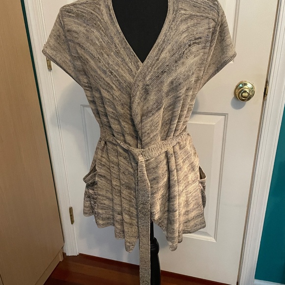 Classiques Entier Sweaters - Classiques Entier Asymmetrical Short Sleeve Sweater with Belt Size S